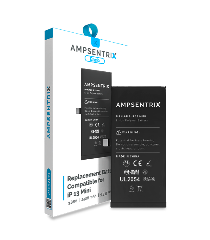 Batería para iPhone 13 Mini (AmpSentrix_ Basic)(2) Batería para iPhone 13 Mini (AmpSentrix: Basic) - Imagen 1