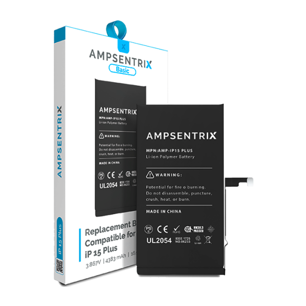 Batería para iPhone 15 Plus (Ampsentrix: Basic)