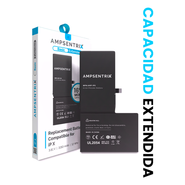 Batería para iPhone X (AmpSentrix: Basic Extendido)