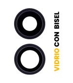 Lente de Cámara Trasera con Bisel para iPhone 11 (Premium) (Negro)