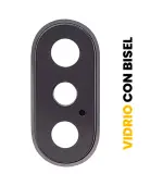 Lente de Cámara Trasera con Bisel para iPhone X (Gris)