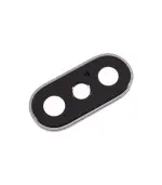 Lente de Cámara Trasera con Bisel para iPhone X (Plateado) - Imagen 3