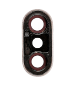 Lente de Cámara Trasera con Bisel para iPhone X (Plateado) - Imagen 2