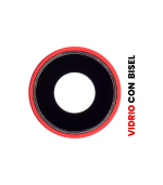 Lente de Cámara Trasera con Bisel para iPhone XR (Aftermarket: Plus) (Rojo)