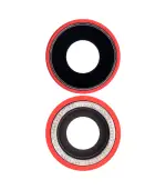 Lente de Cámara Trasera con Bisel para iPhone XR (Aftermarket: Plus) (Rojo) - Imagen 2