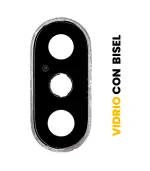 Lente de Cámara Trasera con Bisel para iPhone XS / XS Max (Premium) (Plateado)