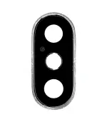 Lente de Cámara Trasera con Bisel para iPhone XS / XS Max (Premium) (Plateado) - Imagen 2