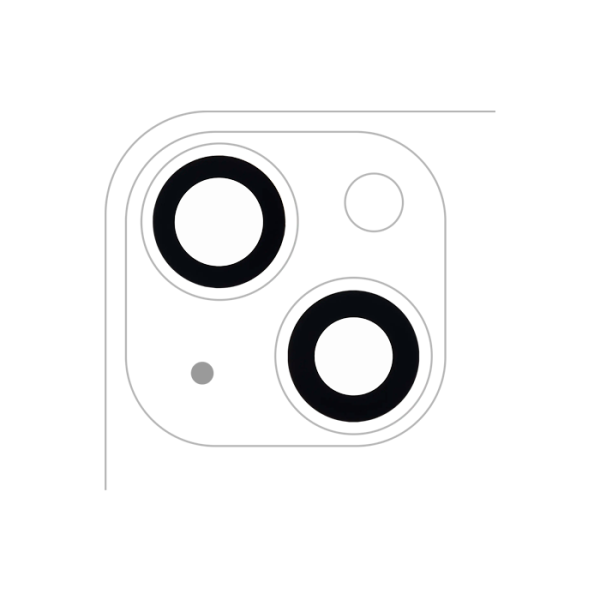 Lente de Cámara Trasera sin Bisel para iPhone 13 / 13 Mini (Aftermarket: AM Plus)
