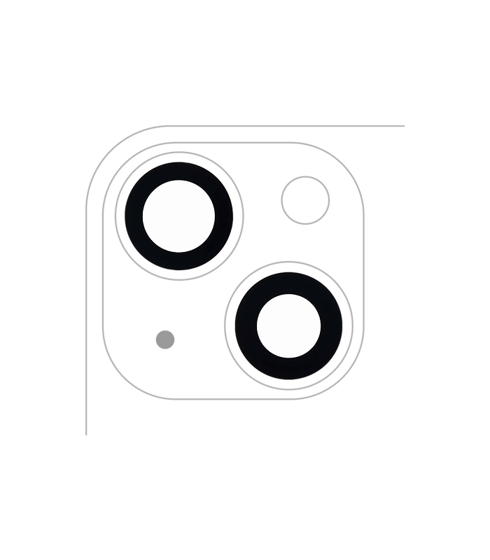 Lente de Cámara Trasera sin Bisel para iPhone 13 _ 13 Mini (Aftermarket_ AM Plus) 0 Lente de Cámara Trasera sin Bisel para iPhone 13 / 13 Mini (Aftermarket: AM Plus) - Imagen 1