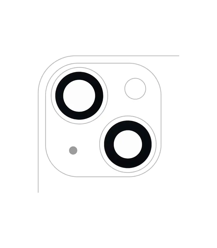 Lente de Cámara Trasera sin Bisel para iPhone 13 _ 13 Mini (Aftermarket_ AM Plus) 0 Lente de Cámara Trasera sin Bisel para iPhone 13 / 13 Mini (Aftermarket: AM Plus) - Imagen 1