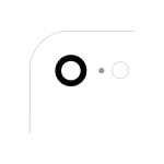 Lente de Cámara Trasera sin Bisel para iPhone 7 / 8 / SE (2020) / SE (2022) (Aftermarket: AM Plus)