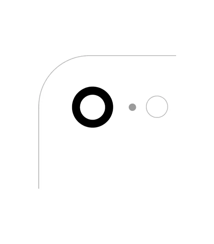 Lente de Cámara Trasera sin Bisel para iPhone 7 _ 8 _ SE (2020) _ SE (2022) (Aftermarket_ AM Plus)1 Lente de Cámara Trasera sin Bisel para iPhone 7 / 8 / SE (2020) / SE (2022) (Aftermarket: AM Plus) - Imagen 1