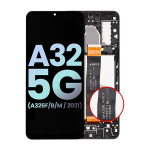 Pantalla LCD para Samsung Galaxy A32 5G con marco (A326 /B/M 2021) (Service Pack) (Negro)