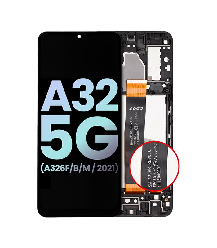 Pantalla LCD para Samsung Galaxy A32 5G con marco (A326 _B_M 2021) (Service Pack) (Negro) Pantalla LCD para Samsung Galaxy A32 5G con marco (A326 /B/M 2021) (Service Pack) (Negro) - Imagen 1