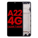 Pantalla OLED para Samsung Galaxy A22 4G con marco (A225 / 2021) (Aftermarket Plus)