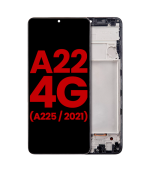 Pantalla OLED para Samsung Galaxy A22 4G con marco (A225 / 2021) (Aftermarket Plus)
