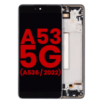 Pantalla OLED para Samsung Galaxy A53 5G con marco (A536 / 2022) (6.46") (Aftermarket Plus) (Negro)