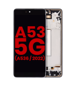 Pantalla OLED para Samsung Galaxy A53 5G con marco (A536 / 2022) (6.36") (Aftermarket Plus) (Negro)
