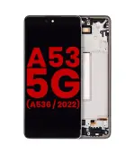 Pantalla OLED para Samsung Galaxy A53 5G con marco (A536 / 2022) (6.46") (Aftermarket Plus) (Negro)