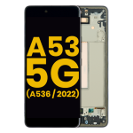 Pantalla OLED para Samsung Galaxy A53 5G con marco (A536 / 2022) (Negro) (Premium)