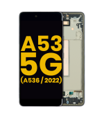 Pantalla OLED para Samsung Galaxy A53 5G con marco (A536 / 2022) (Negro) (Premium)