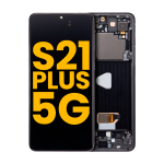 Pantalla OLED para Samsung Galaxy S21 Plus 5G con marco (Negro) (Premium)