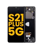 Pantalla OLED para Samsung Galaxy S21 Plus 5G con marco (Negro) (Premium)