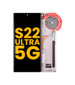 Pantalla OLED para Samsung Galaxy S22 Ultra 5G con marco (Blanco) (Original)