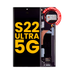 Pantalla OLED para Samsung Galaxy S22 Ultra 5G con marco (Gris) (Original)