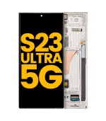 Pantalla OLED para Samsung Galaxy S23 Ultra con marco (Crema) (ORIGINAL)