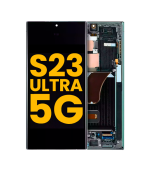 Pantalla OLED para Samsung Galaxy S23 Ultra con marco (Negro) (Premium)