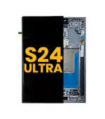 Pantalla OLED para Samsung Galaxy S24 Ultra 5G con marco (Gris Titanio) (Original)