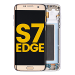 Pantalla OLED para Samsung Galaxy S7 EDGE con marco (Dorado) (Premium)