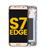 Pantalla OLED para Samsung Galaxy S7 EDGE con marco (Dorado) (Premium)