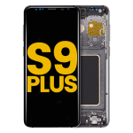 Pantalla OLED para Samsung Galaxy S9 Plus con marco (Gris titanio) (Premium)