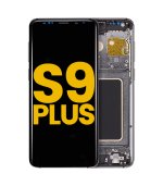 Pantalla OLED para Samsung Galaxy S9 Plus con marco (Gris titanio) (Premium)