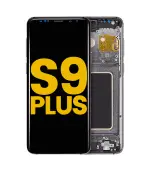 Pantalla OLED para Samsung Galaxy S9 Plus con marco (Gris titanio) (Premium)