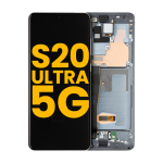 Pantalla OLED para Samsung Galaxy S20 Ultra 5G con marco (Negro Cósmico) (Premium)