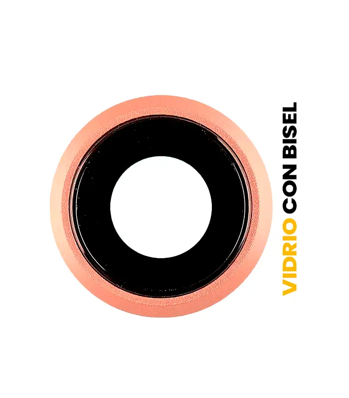 lente con bisel 8g Lente de Cámara Trasera con Bisel para iPhone 8 (Dorado) - Imagen 1