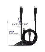 Cable USB (tipo C) a USB Tipo C de un metro (AmpSentrix) (Alpha) (Negro)