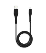Cable USB (tipo A) a lightning de un metro (AmpSentrix) (Matrix) (Negro) - Imagen 2