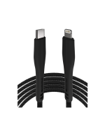 Cable USB (tipo C) a Lightning de un metro (AmpSentrix) (Matrix) (Negro) - Imagen 2