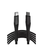 Cable USB (tipo C) a USB Tipo C de un metro (AmpSentrix) (Alpha) (Negro) - Imagen 2