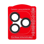 (Negro)-(Clear) iPhone 14 Pro / 14 Pro Max-Protector de Lente de Cámara