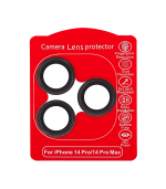 (Negro)-(Clear) iPhone 14 Pro / 14 Pro Max-Protector de Lente de Cámara