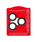 (Negro)-(Clear) iPhone 14 Pro / 14 Pro Max-Protector de Lente de Cámara