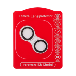 (Plateado)-(Clear) iPhone 13 / 13 Mini-Protector de Lente de Cámara