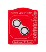 (Plateado)-(Clear) iPhone 13 / 13 Mini-Protector de Lente de Cámara