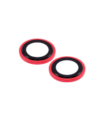 (Rojo)-(Clear) iPhone 13 / 13 Mini-Protector de Lente de Cámara - Imagen 2