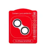 (Plateado)-(Clear) iPhone 14 / 14 Plus-Protector de Lente de Cámara
